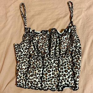 Cheetah print crop top in size XS.